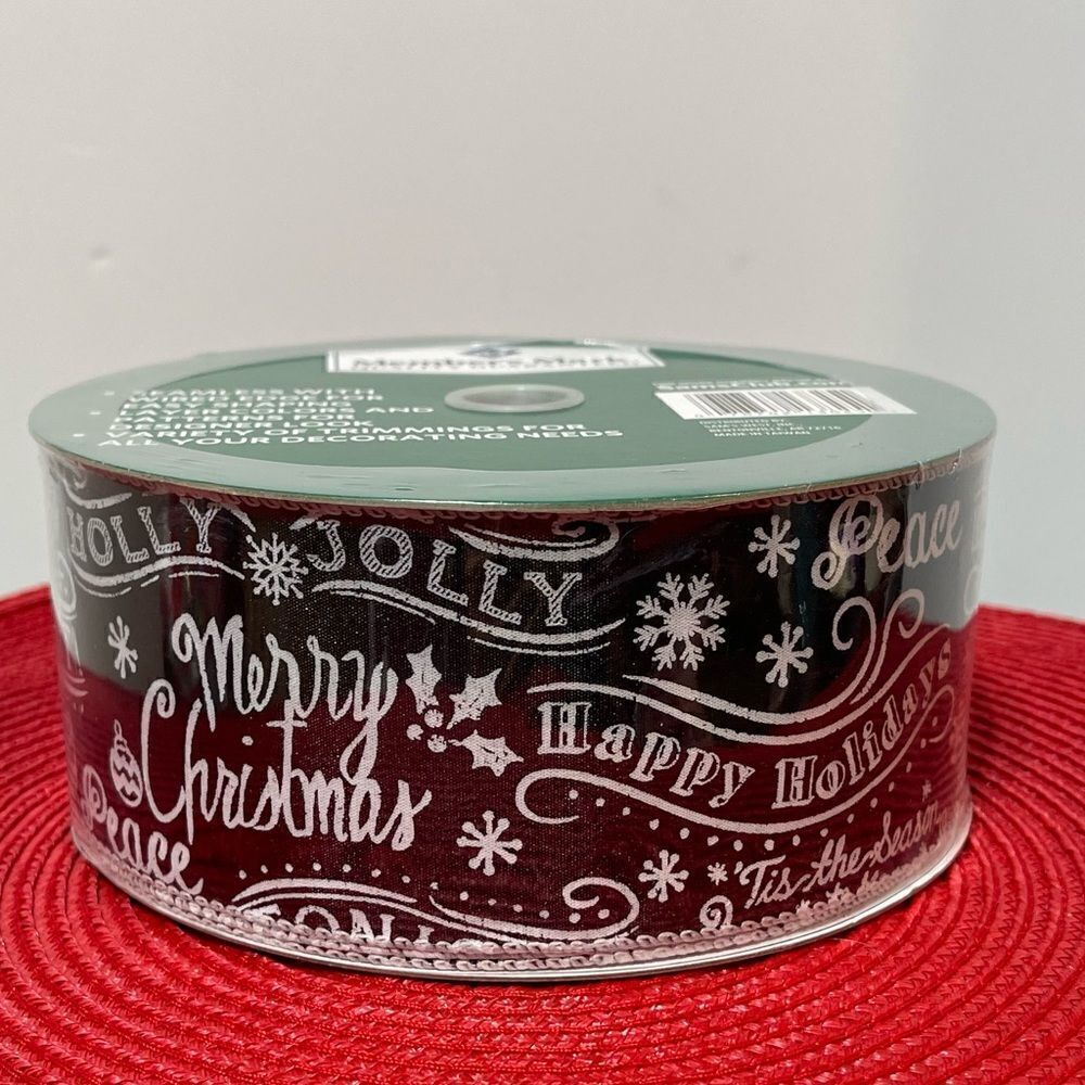Members Mark Wired Ribbon Black and White 50 yards NWT